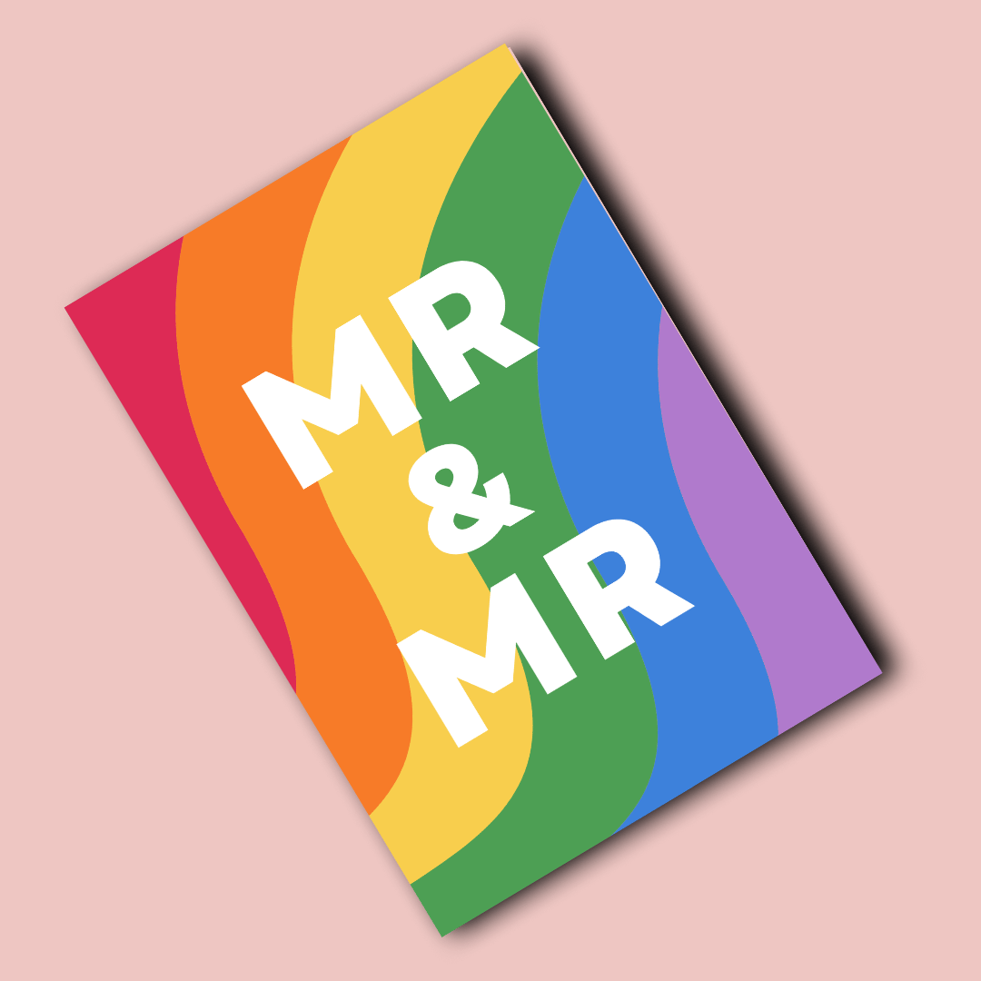 Folding Card | Wedding Mr. & Mr. Rainbow
