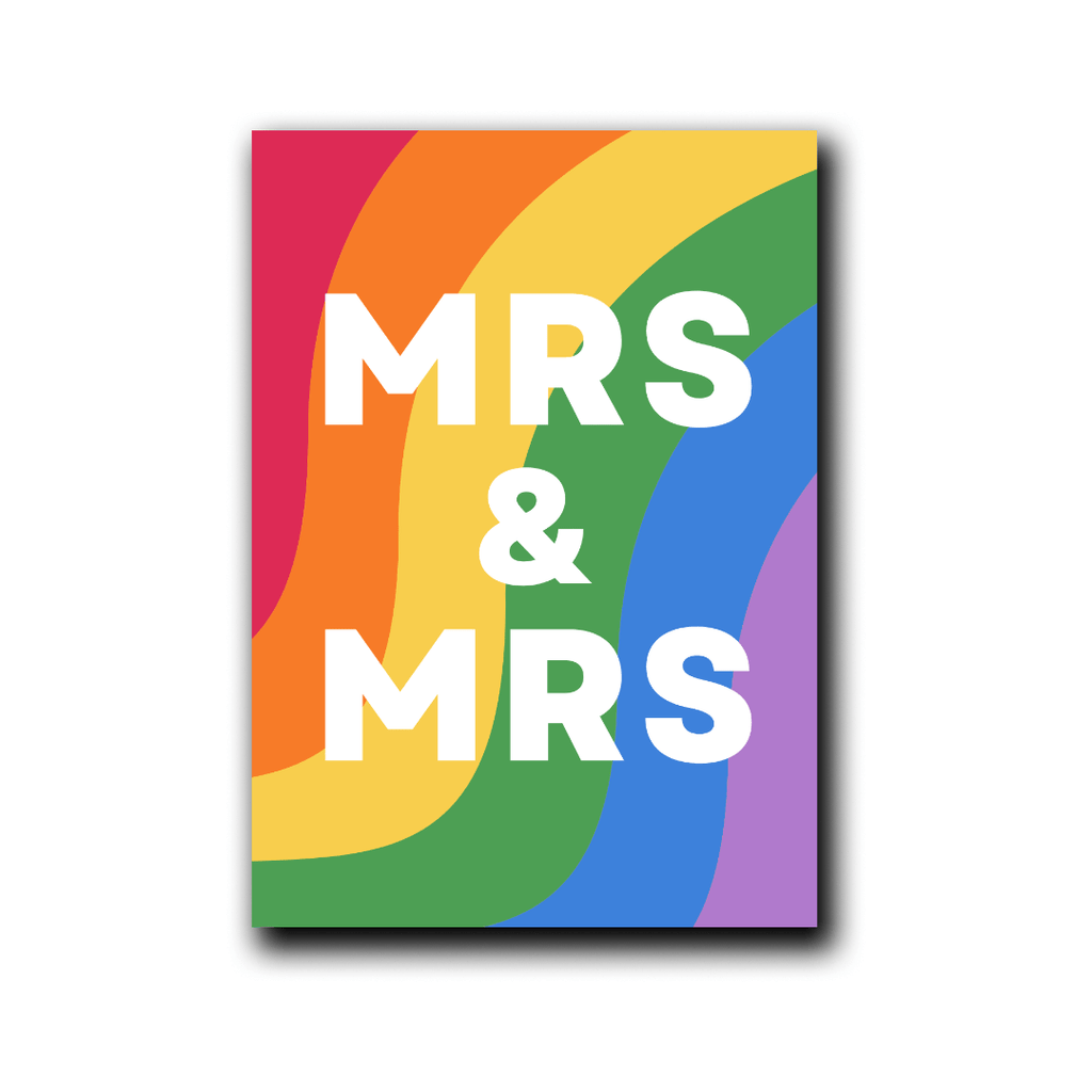 Folded card | Wedding Mrs. & Mrs. Rainbow