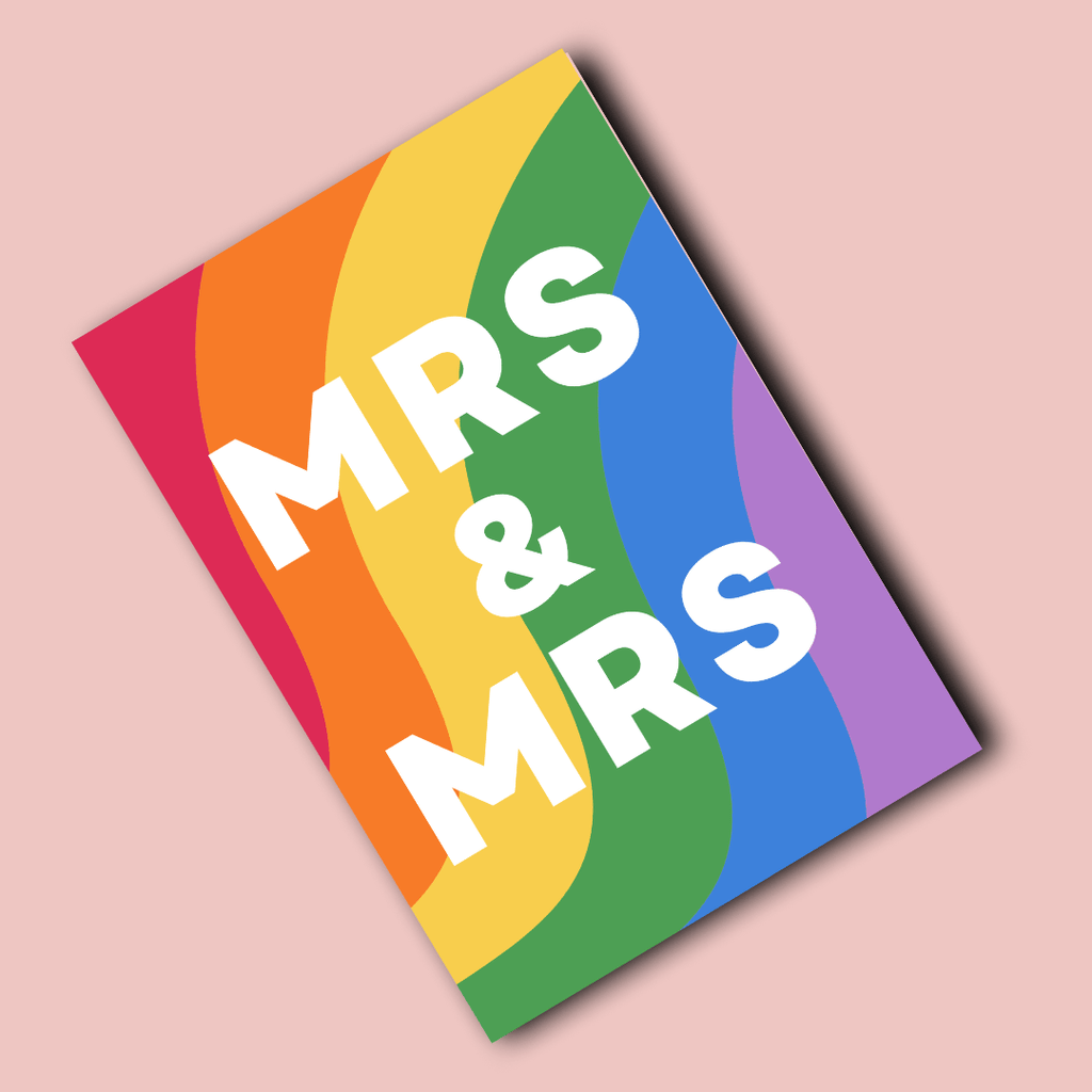 Folded card | Wedding Mrs. & Mrs. Rainbow
