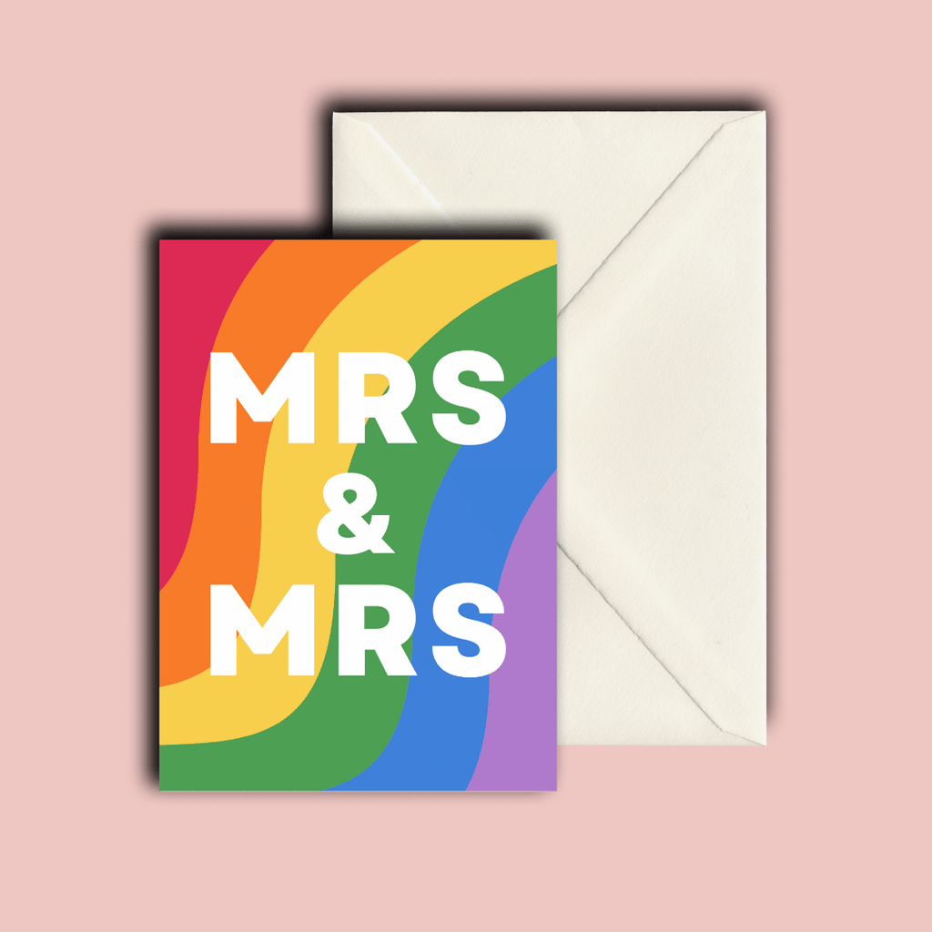Folded card | Wedding Mrs. & Mrs. Rainbow