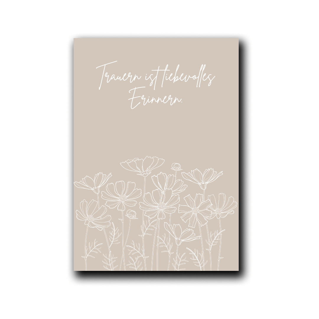 Folding Card | Grieving is loving remembrance