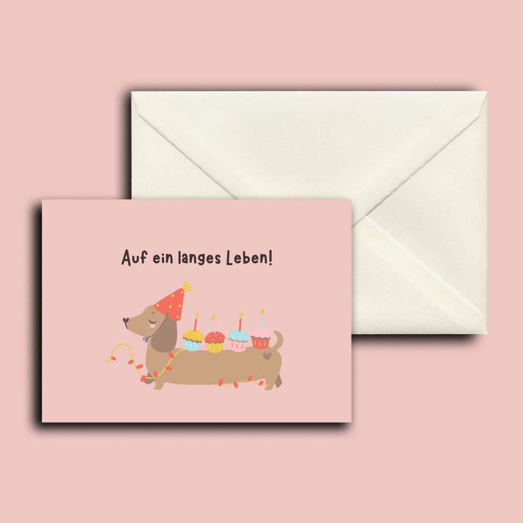 Folded Card | Dachshund Long Live