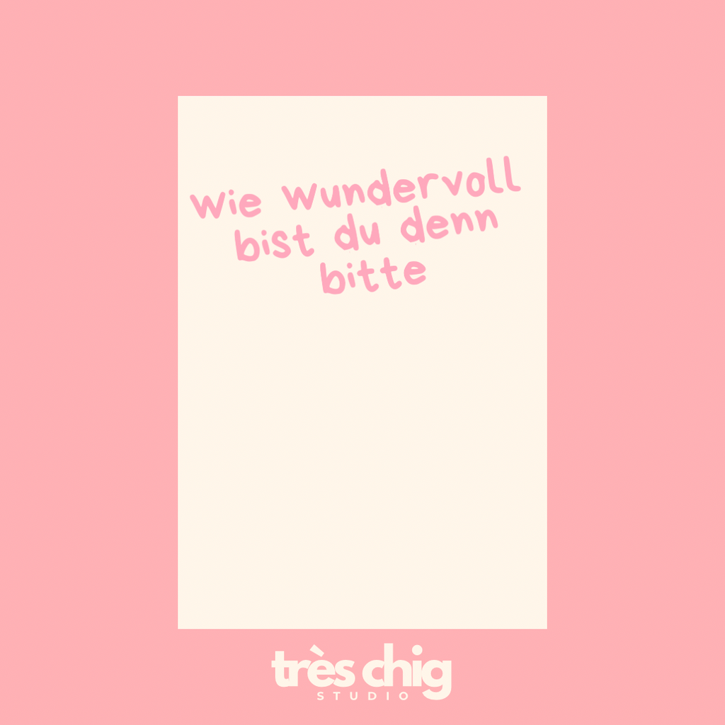 Wie wundervoll bist du denn bitte | Postkarte