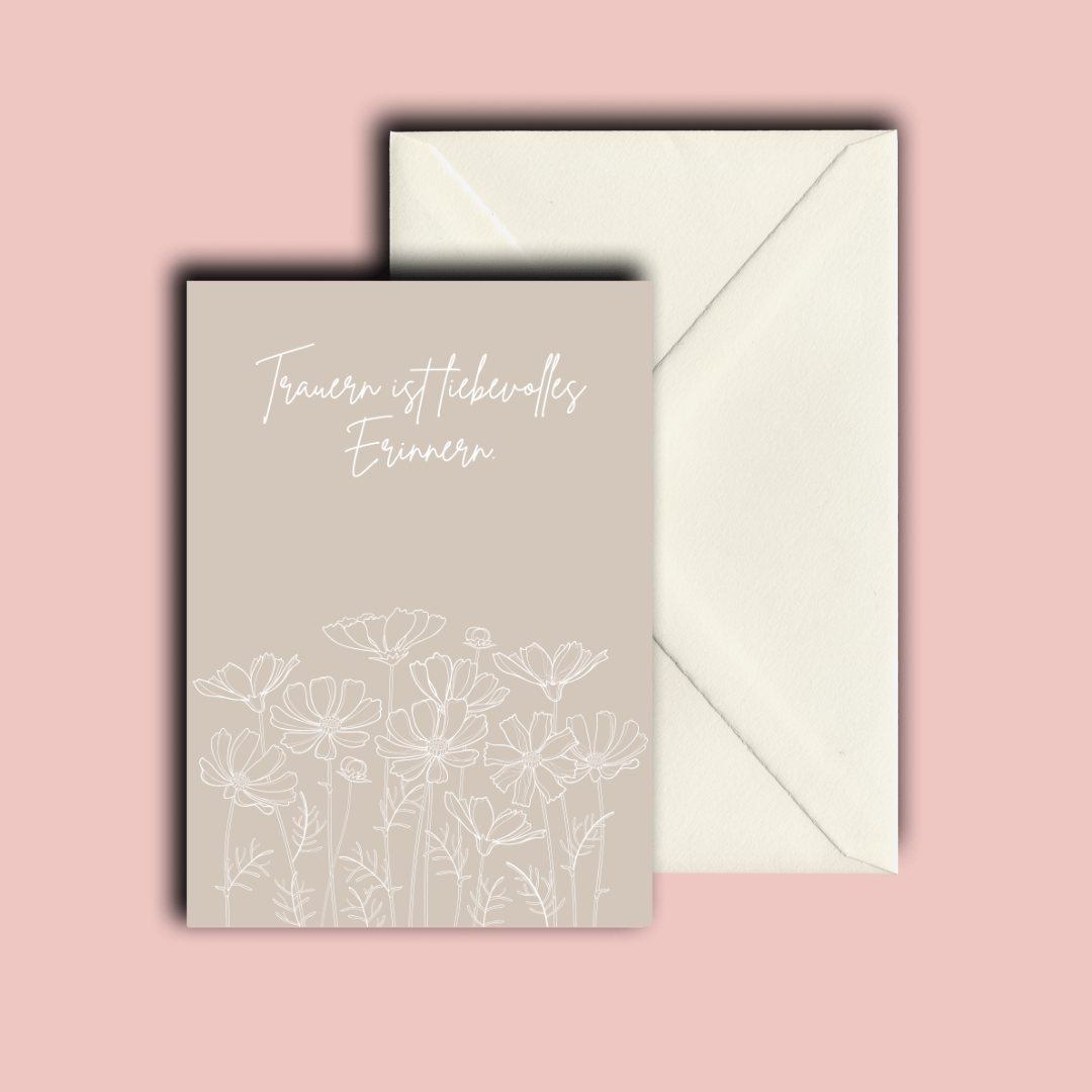 Folding Card | Grieving is loving remembrance