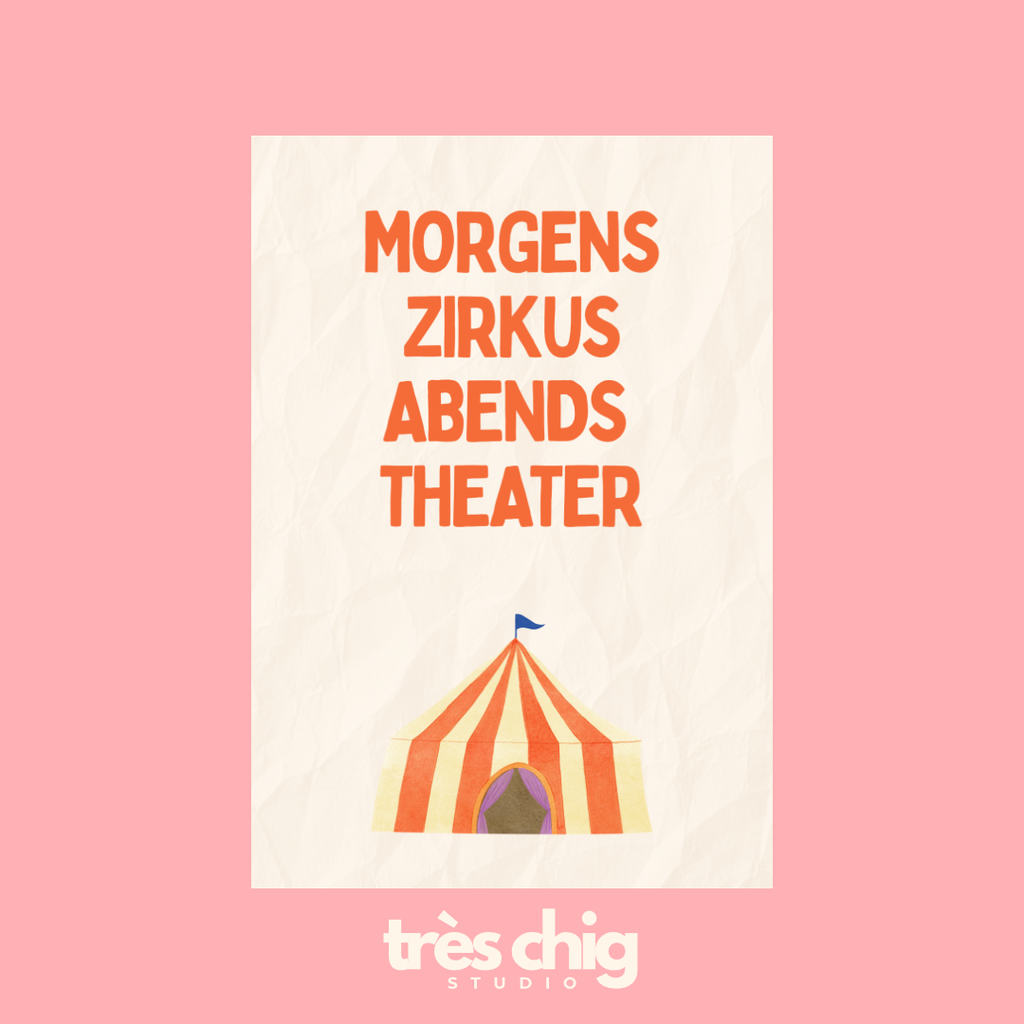 Morgens Zirkus, Abends Theater | Postkarte