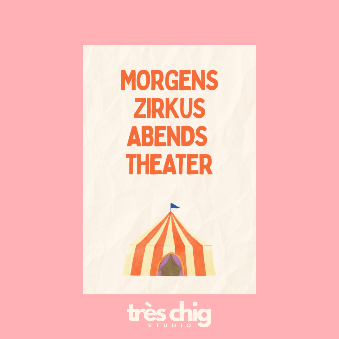 Morgens Zirkus, Abends Theater | Postkarte