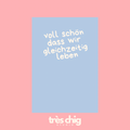 gleichzeitig leben – Postkarte