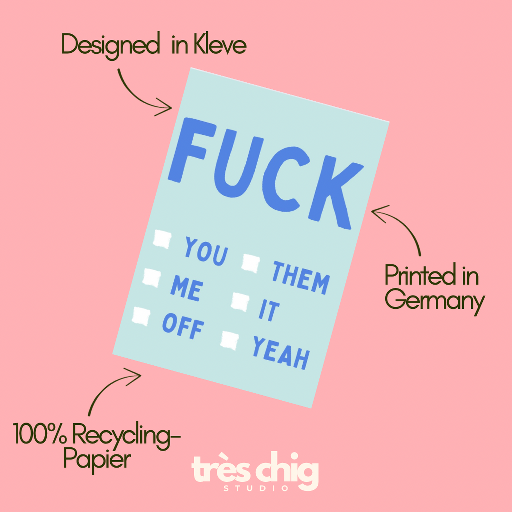 FUCK | Postkarte zum Ankreuze