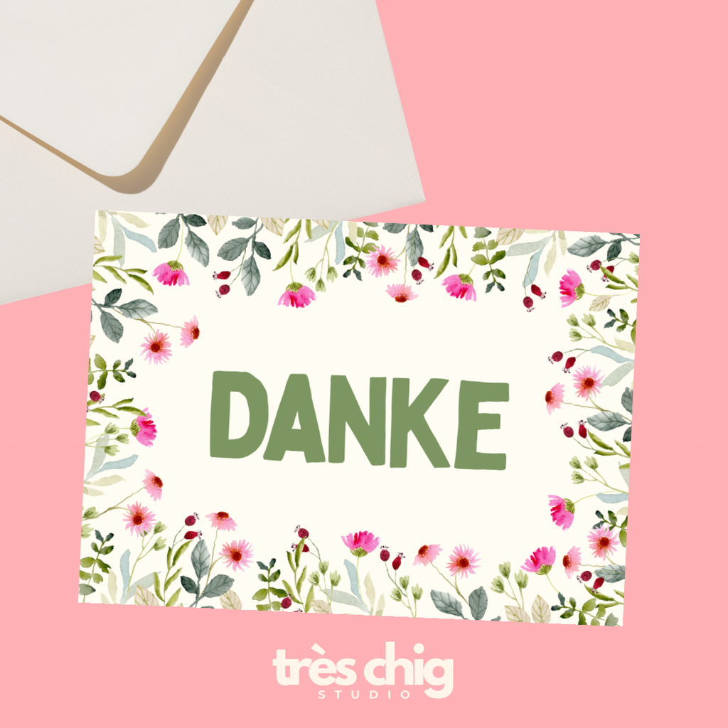 Danke Blumen | Postkarte