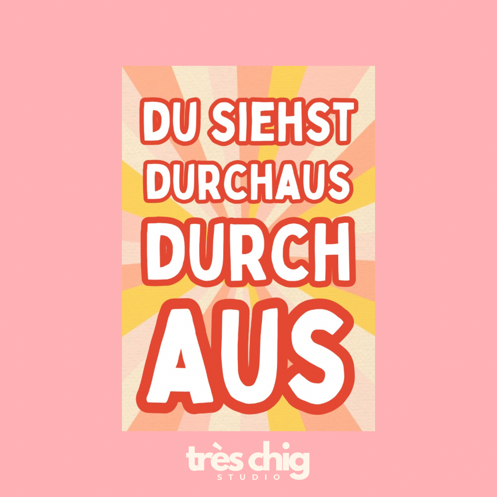 Du siehst durchaus durch aus | Postkarte