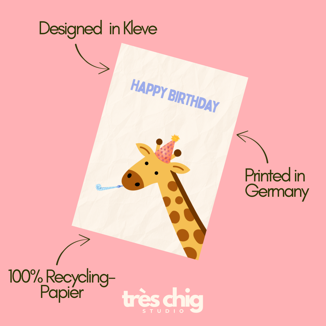 Happy Birthday Giraffe | Postkarte