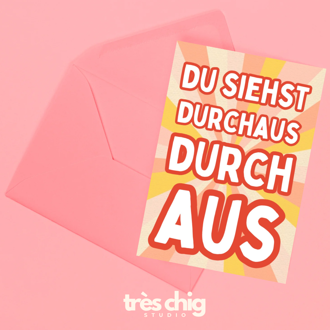 Du siehst durchaus durch aus | Postkarte