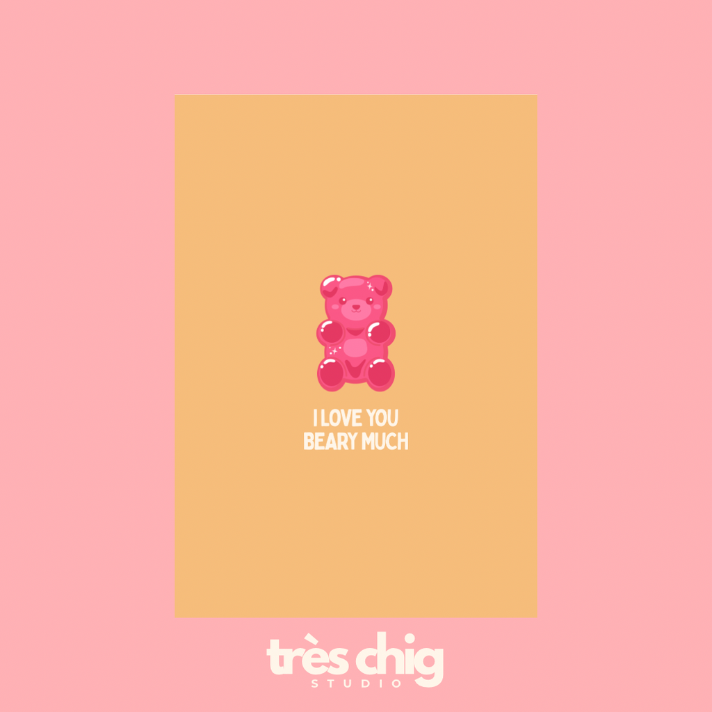 I Love You Beary Much | Postkarte