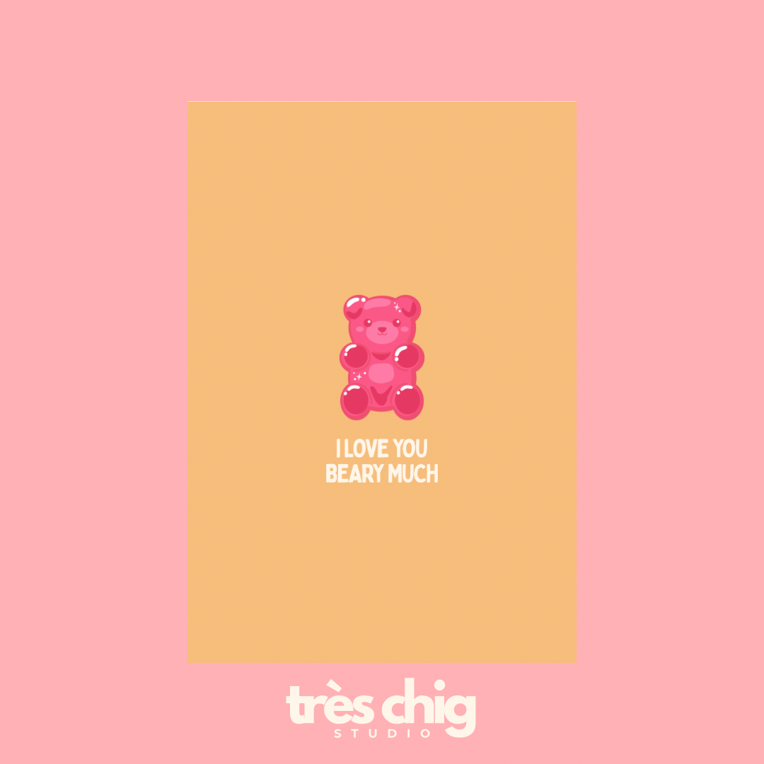 I Love You Beary Much | Postkarte