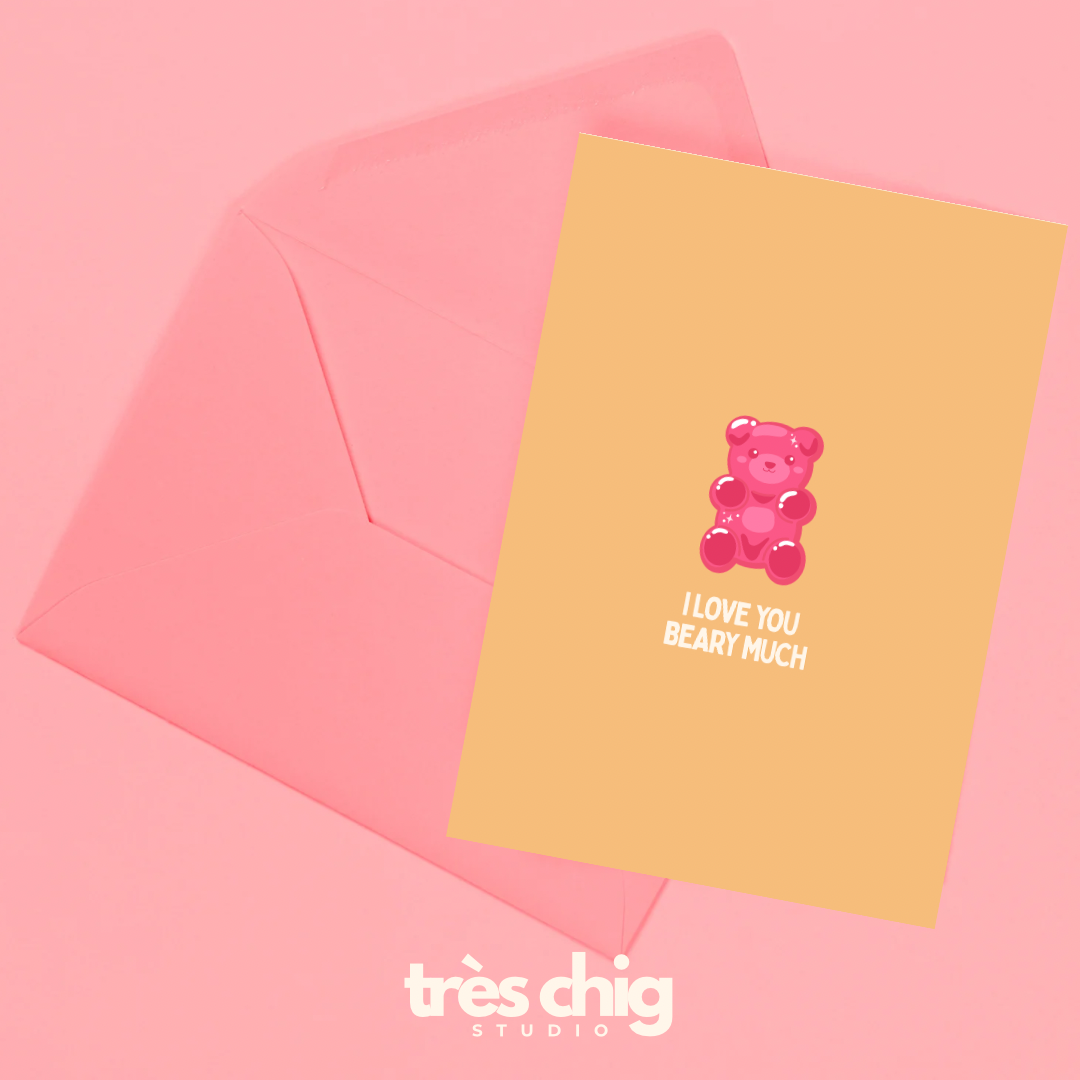 I Love You Beary Much | Postkarte