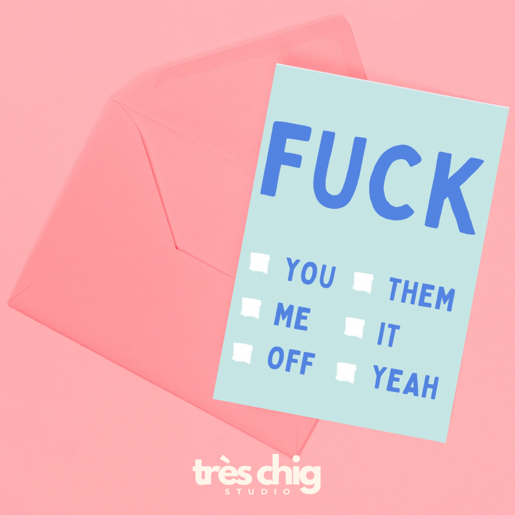 FUCK | Postkarte zum Ankreuze
