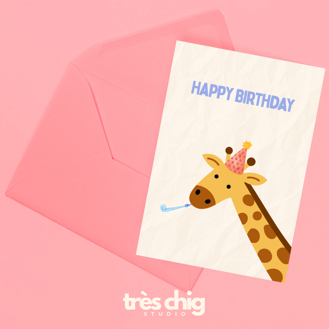Happy Birthday Giraffe | Postkarte