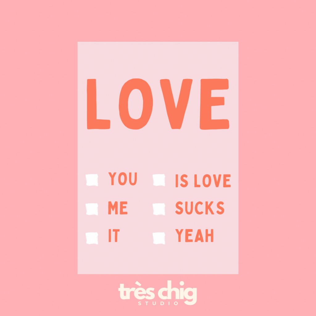 LOVE | Postkarte zum Ankreuze
