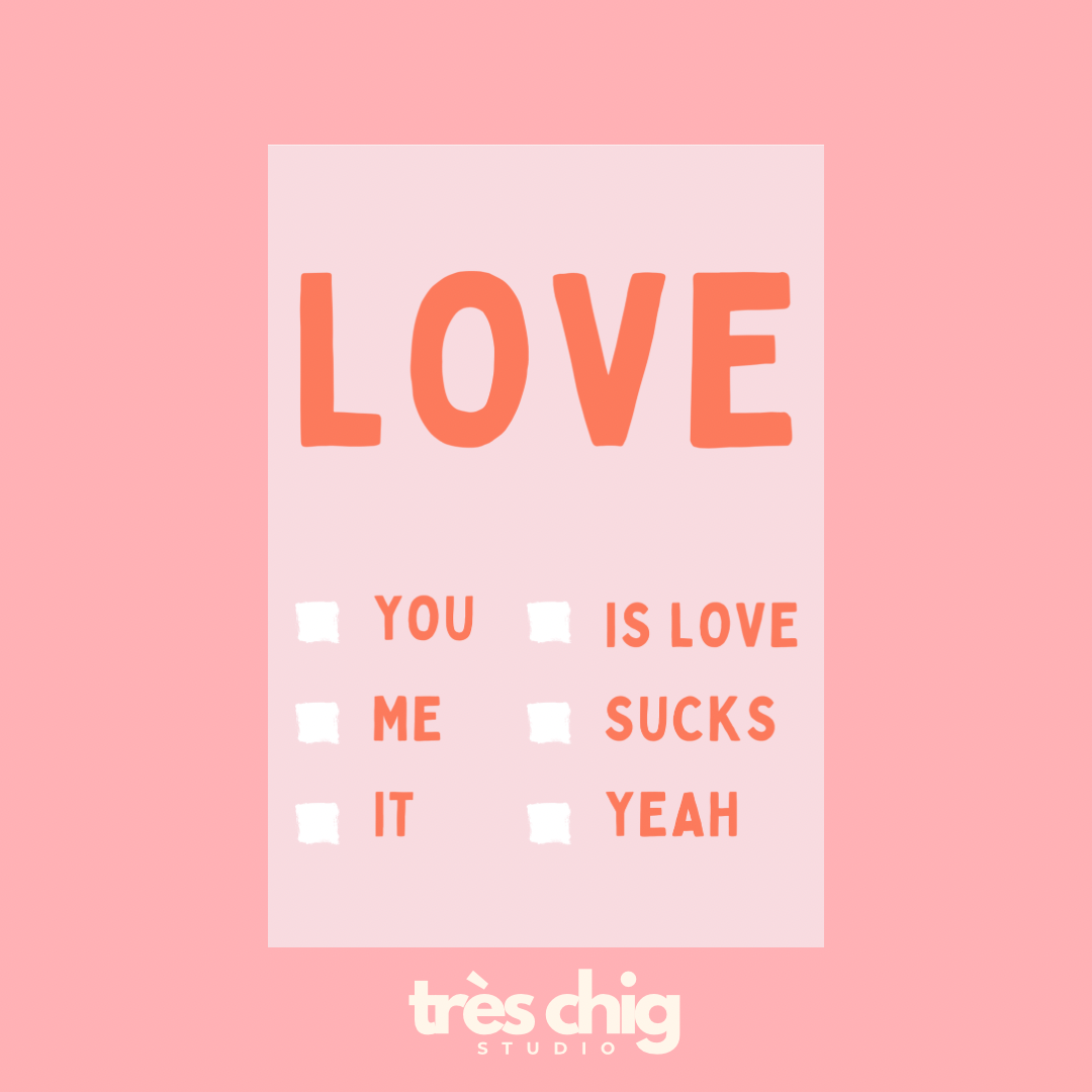 LOVE | Postkarte zum Ankreuze