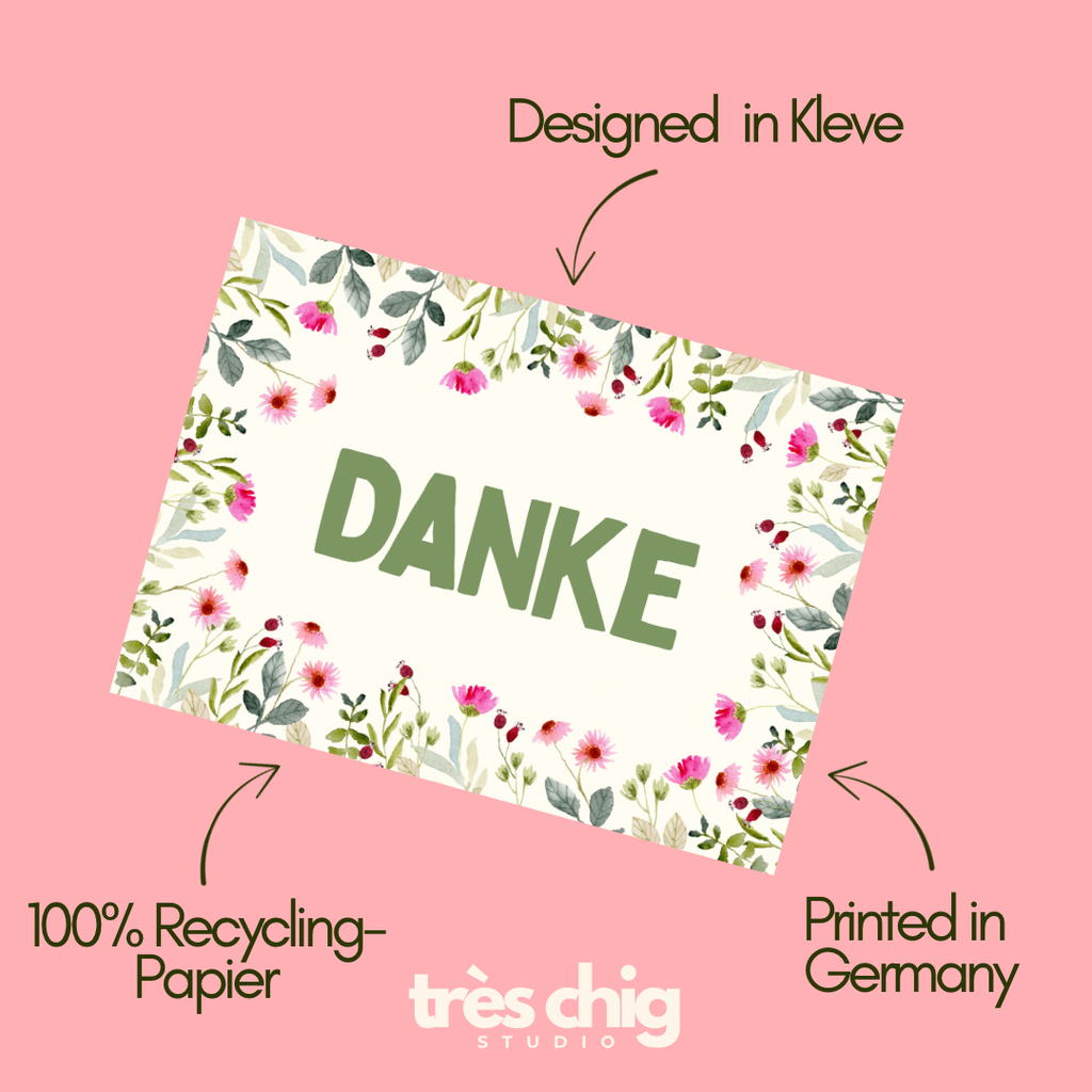 Danke Blumen | Postkarte