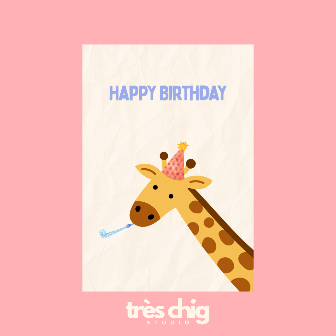 Happy Birthday Giraffe | Postkarte