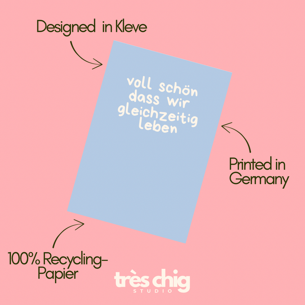 gleichzeitig leben – Postkarte