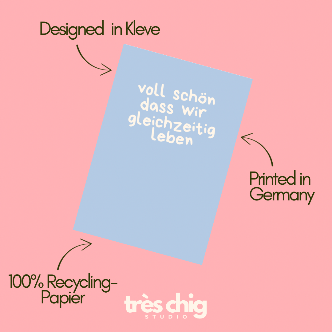 gleichzeitig leben – Postkarte