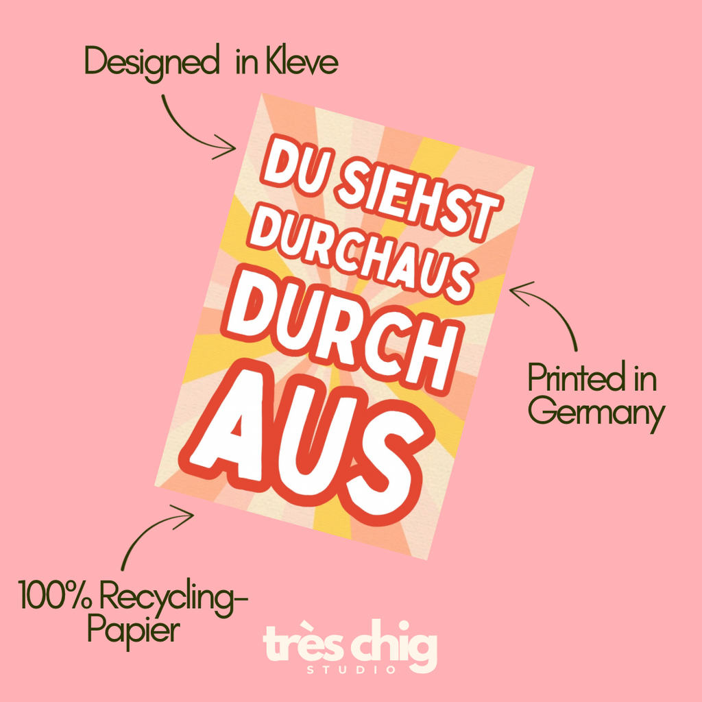 Du siehst durchaus durch aus | Postkarte