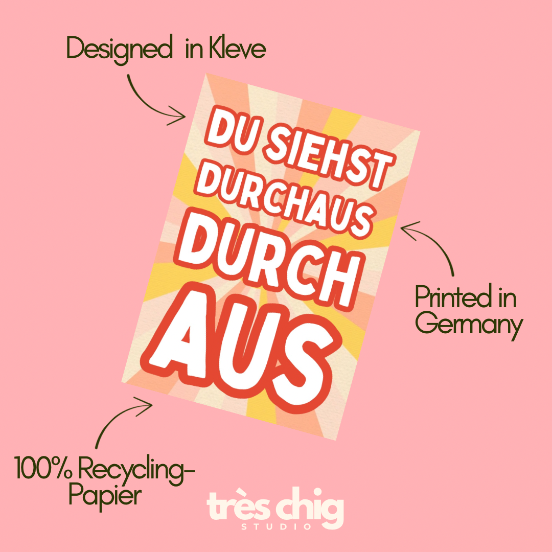 Du siehst durchaus durch aus | Postkarte