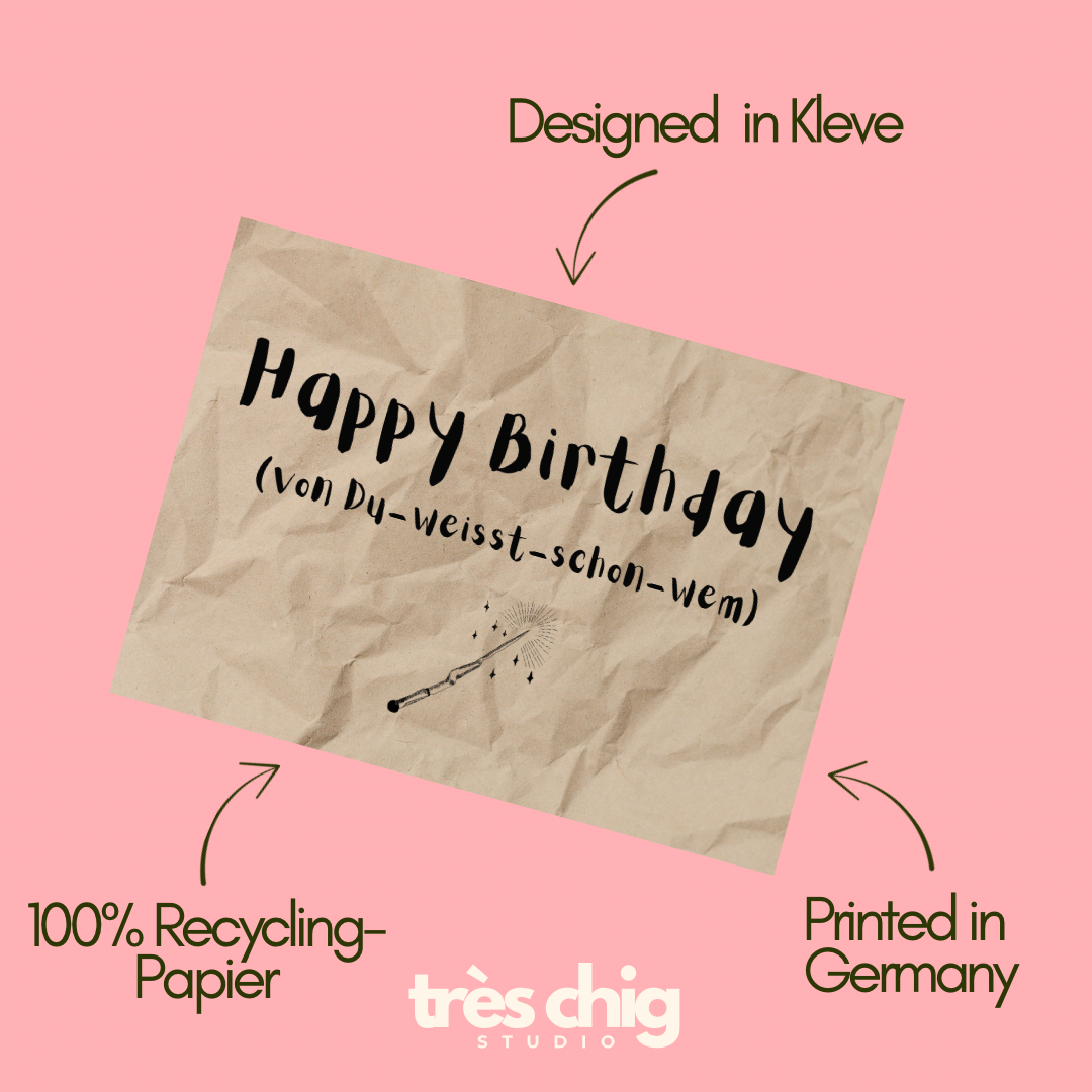 Happy Birthday von-du-weisst schon wem | Postkarte