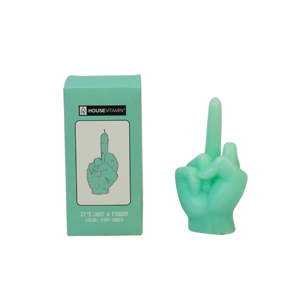 Black Middle Finger Candle - It's just a finger