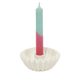 Candle Holder "Pleated Bowl" in White - Tres Chig Studio