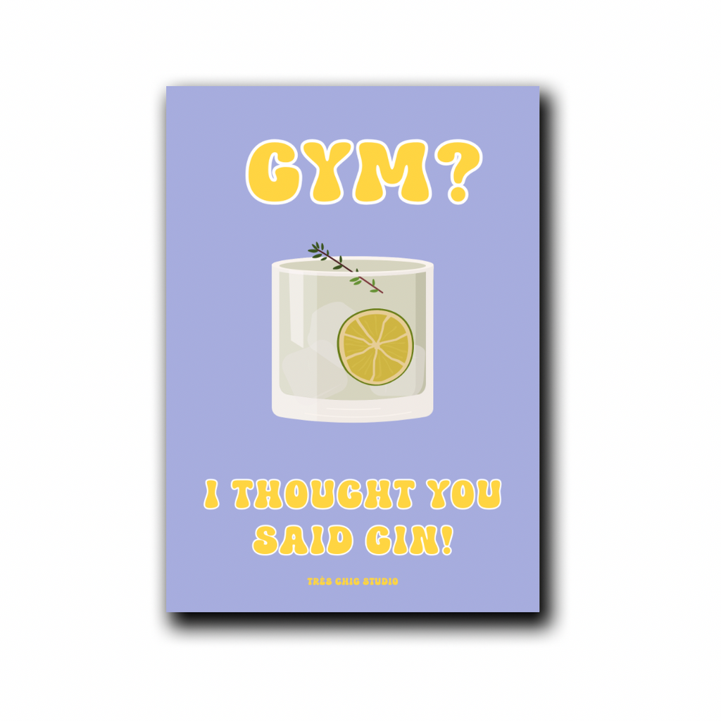 Poster - Gin or Gym?