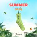 Sports socks with palm trees