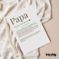 Definition Papa | Postkarte