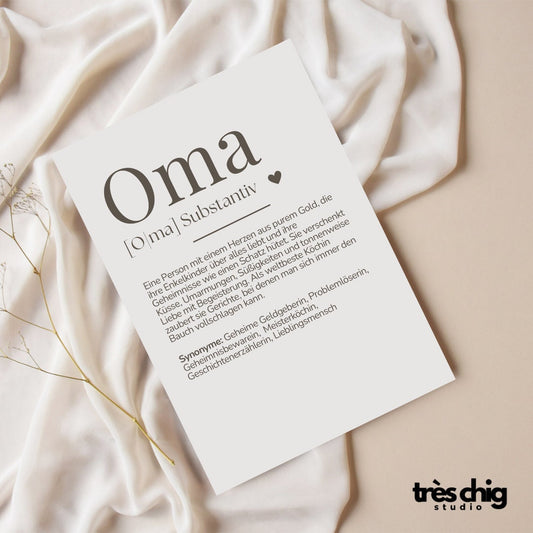 Definition Oma | Postkarte