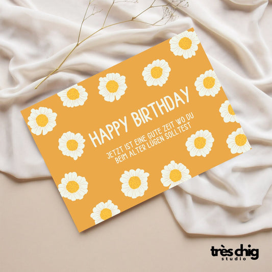 Lügen beim Alter Geburtstag| Postkarte