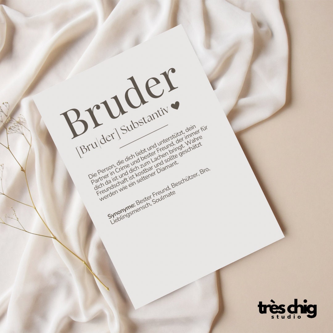 Definition Bruder | Postkarte