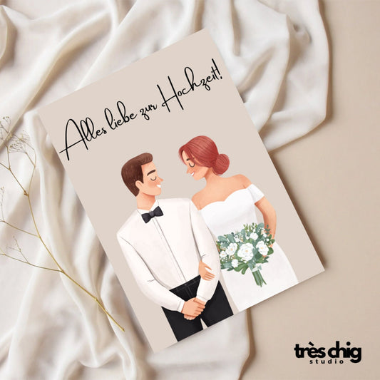 Alles liebe zur Hochzeit! | Postkarte