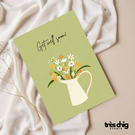 Get well soon flowers | Postkarte
