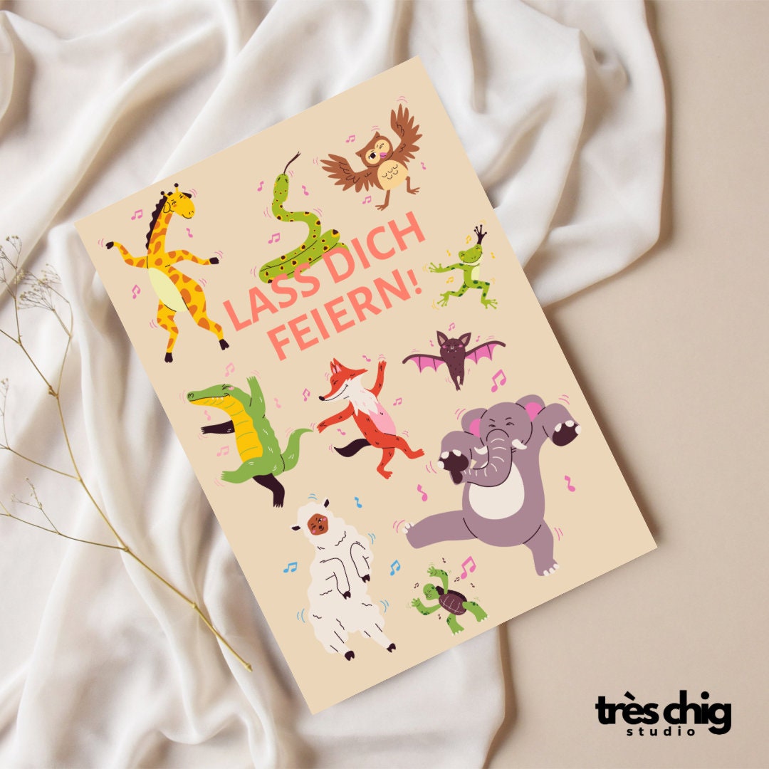 Let's Celebrate Animals | Postcard
