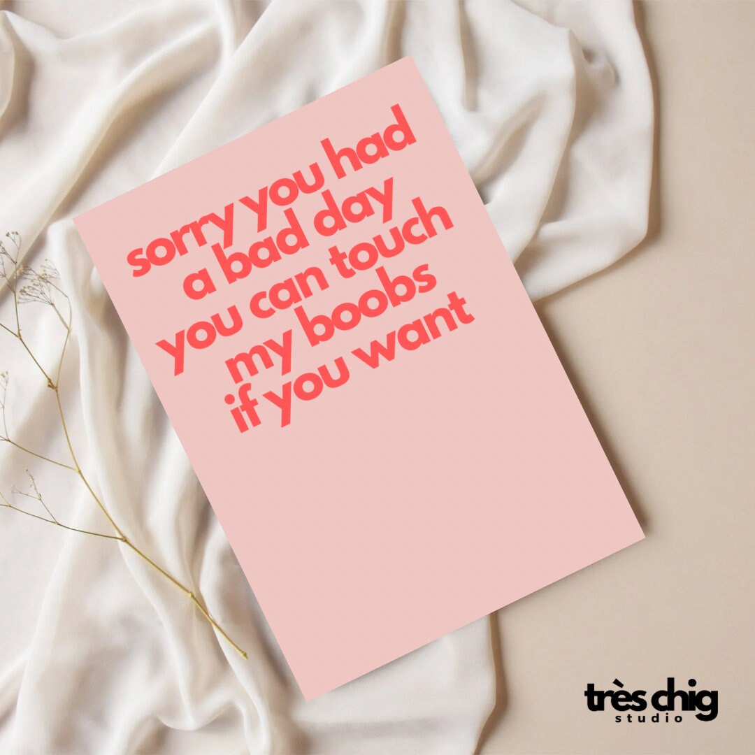 Touch my boobs | Postcard