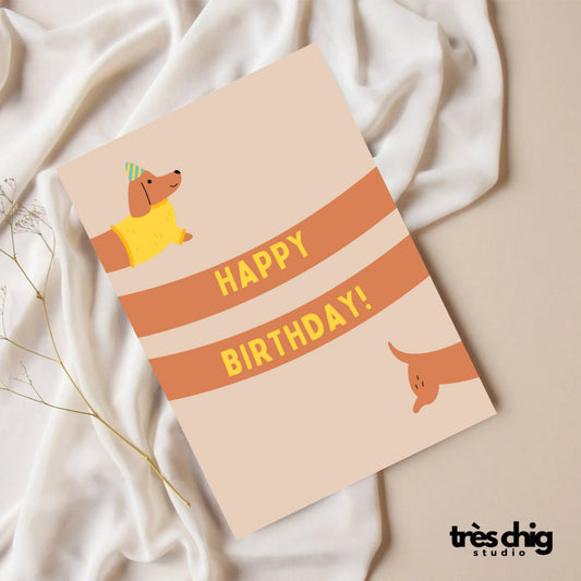 Happy Birthday Dackel | Postkarte