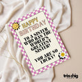 Sister with the greatest Sister Birthday | Postcard