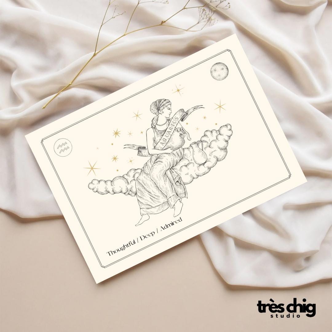 Aquarius Zodiac Sign | Postcard