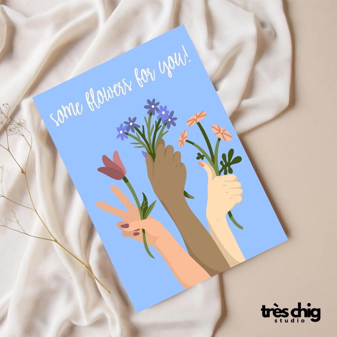 Some flowers for you | Postcard