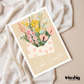 Kind regards Flowers | Postcard