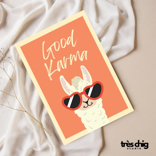 Good Karma Lama | Postkarte